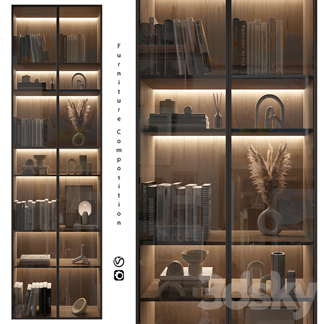 Furniture composition | 490 3ds Max - thumbnail 1