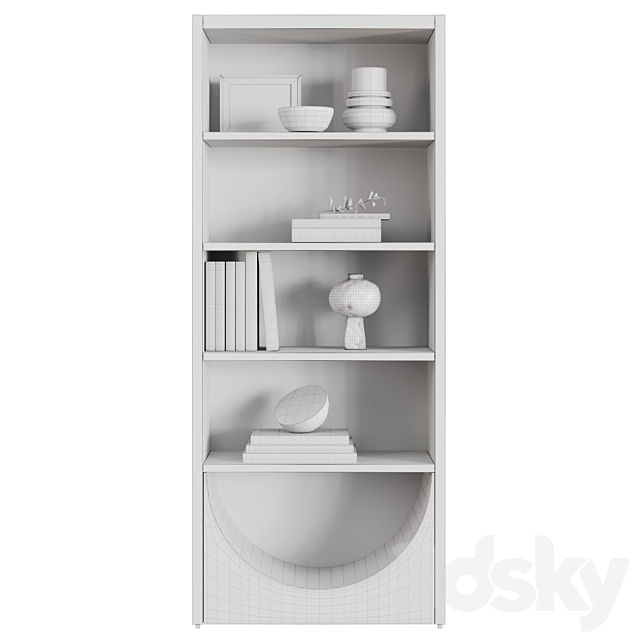 Helms Bookcase 3DS Max Model - thumbnail 4