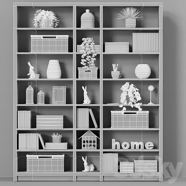 Ikea billy shelf 3DSMax File - thumbnail 3