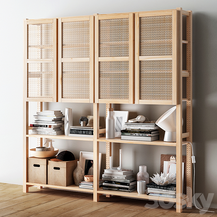 IKEA IVAR STORAGE COMBINATION 3DS Max Model - thumbnail 2