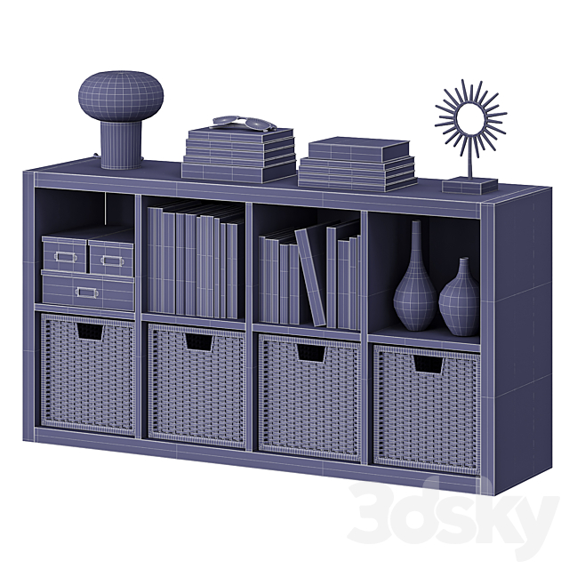 IKEA KALLAX Shelving Unit 77cm 3ds Max - thumbnail 2