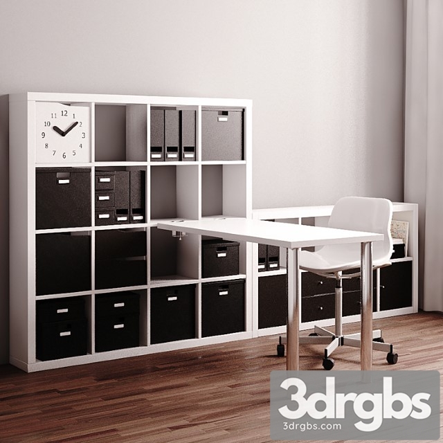 Ikea Kallax Workstation 3dsmax Download - thumbnail 1