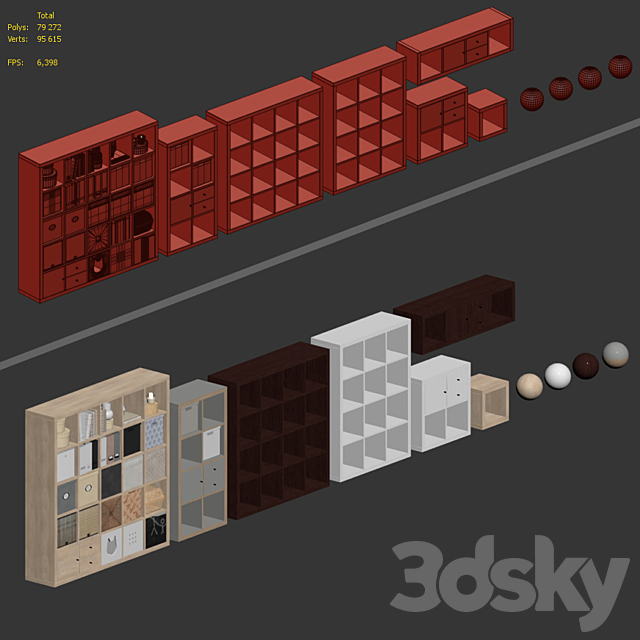 IKEA Rack KALLAX 3DSMax File - thumbnail 6