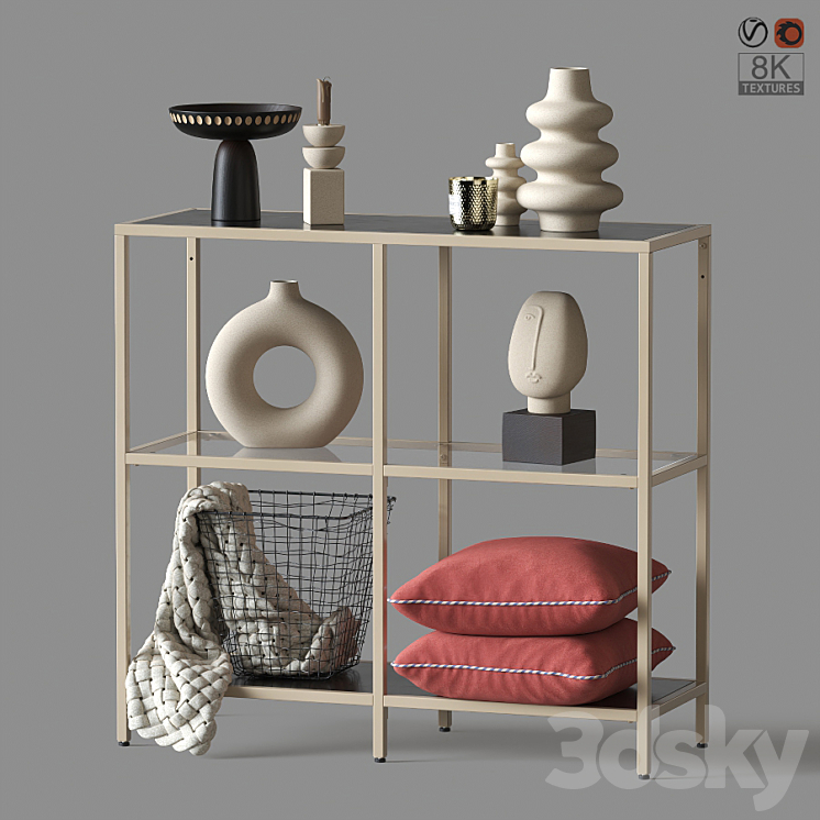 IKEA VITTSJO Shelf Unit 3DS Max - thumbnail 1