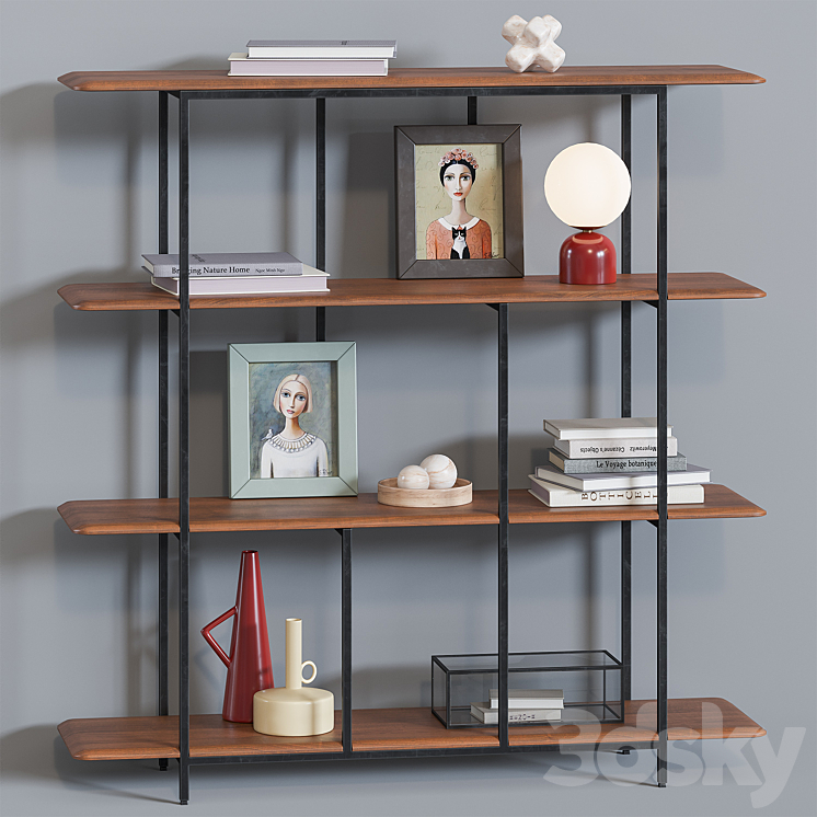 Jacobson Bookcase AM.PM 3DS Max Model - thumbnail 2