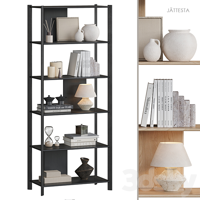 JÄTTESTA IKEA bookcase 3ds Max - thumbnail 1