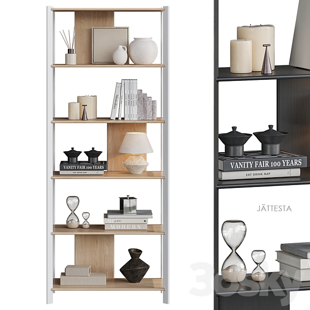 JÄTTESTA IKEA bookcase 3ds Max - thumbnail 2