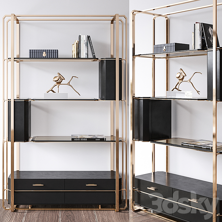 LUXXU Waltz Bookcase 3DS Max - thumbnail 1