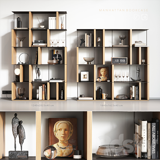 Manhattan bookcase 3DSMax File - thumbnail 1