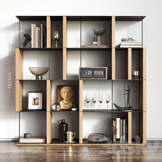 Manhattan bookcase 3DSMax File - thumbnail 3