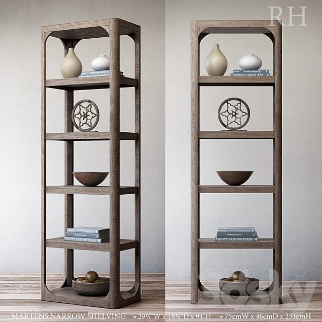 MARTENS NARROW SHELVING 3DS Max Model - thumbnail 2