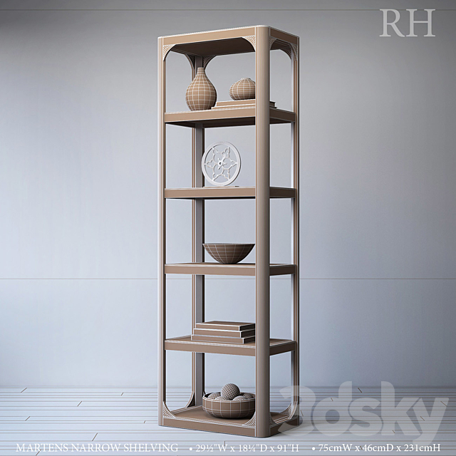 MARTENS NARROW SHELVING 3DS Max Model - thumbnail 3