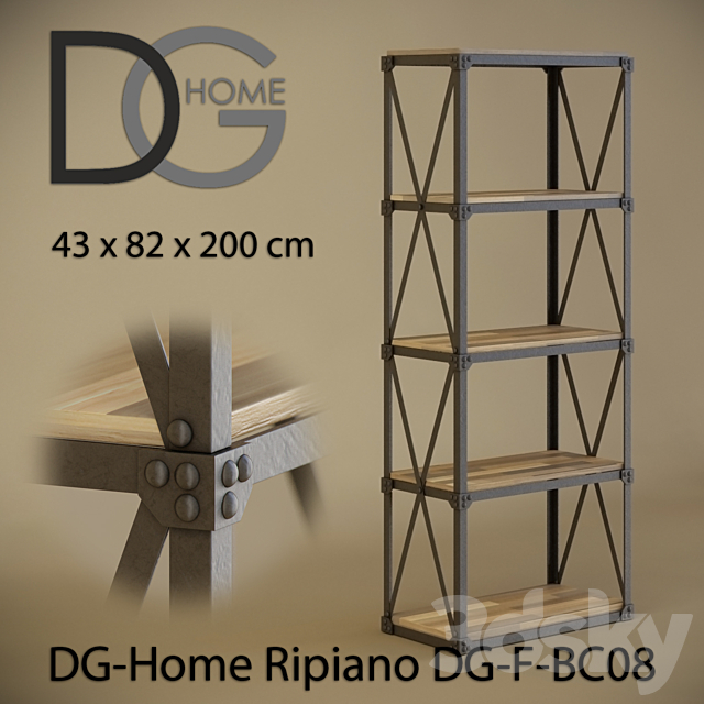 Metal racks DG-Home Ripiano DG-F-BC08 3ds Max - thumbnail 1