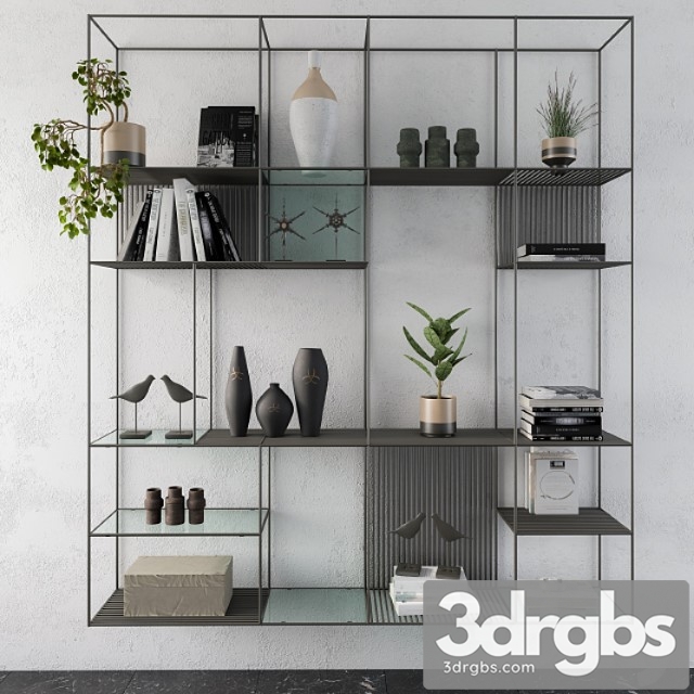 Metal Shelves Decorative 3dsmax Download - thumbnail 1