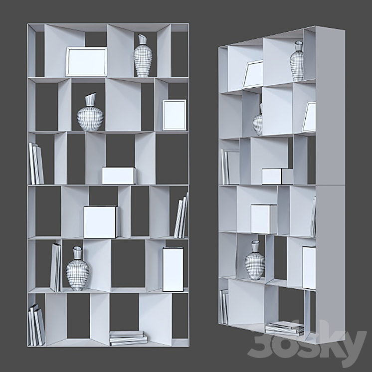 Modular shelving Cattelan italia Nautilus. 3DS Max - thumbnail 2