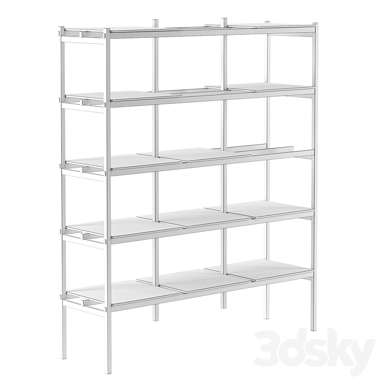 N  SS01 shelving system by KARIMOKU CASE STUDY 3DS Max - thumbnail 2