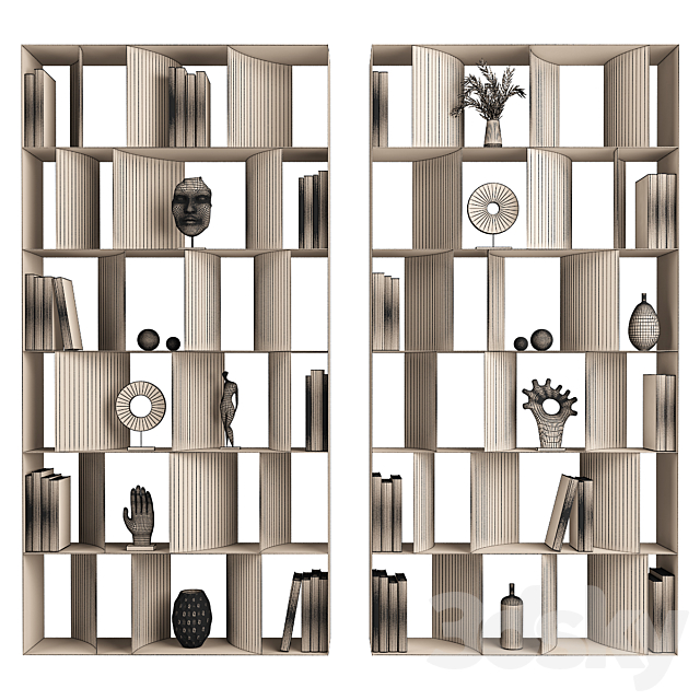 Nautilus Cattelan Italia Bookcases 3DSMax File - thumbnail 4