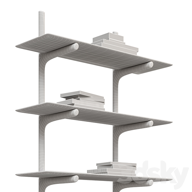 Pi Wall Shelf 3DS Max Model - thumbnail 4