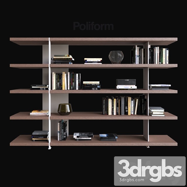 Poliform Varenna Librerie Bristol 1 3dsmax Download - thumbnail 1