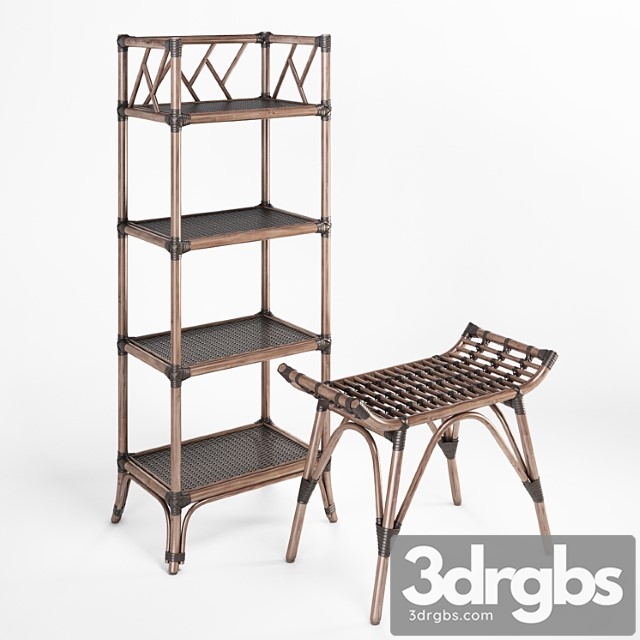 Potterybarn rattan set - thumbnail 1