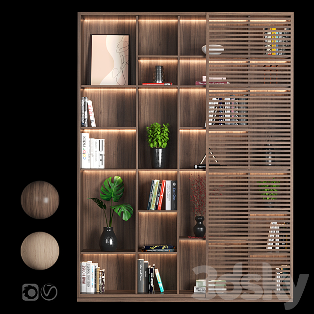 Rack and Bookcase 10 3DS Max Model - thumbnail 2