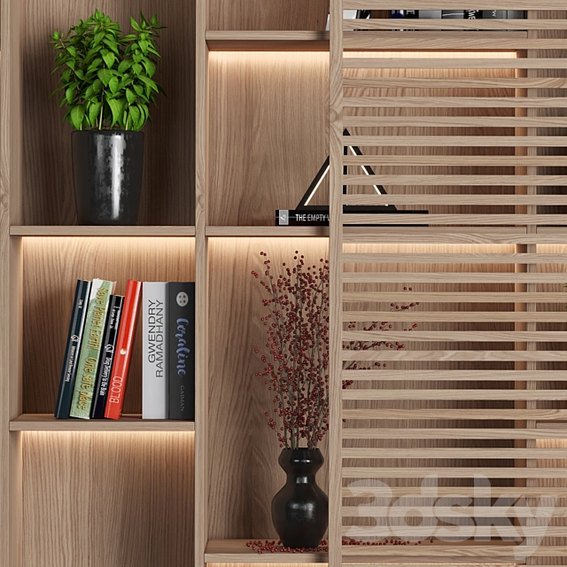 Rack and Bookcase 10 3DS Max Model - thumbnail 3