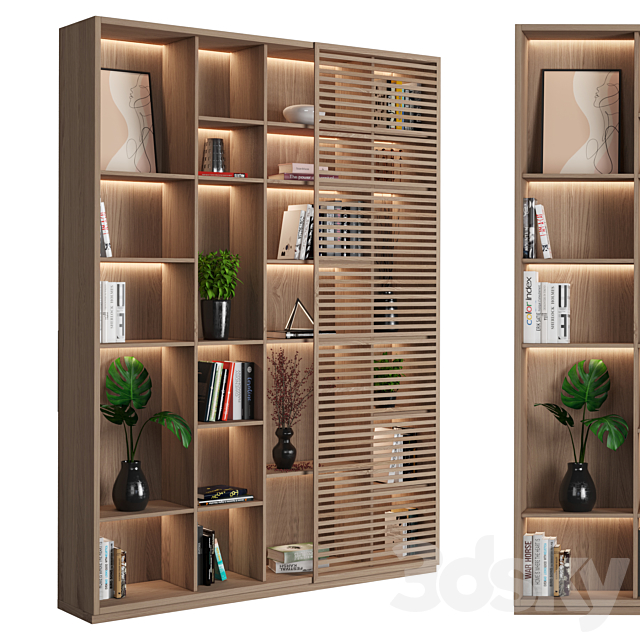 Rack and Bookcase 10 3DS Max Model - thumbnail 4