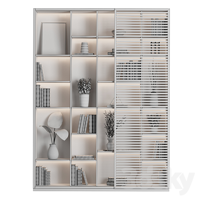 Rack and Bookcase 10 3DS Max Model - thumbnail 5