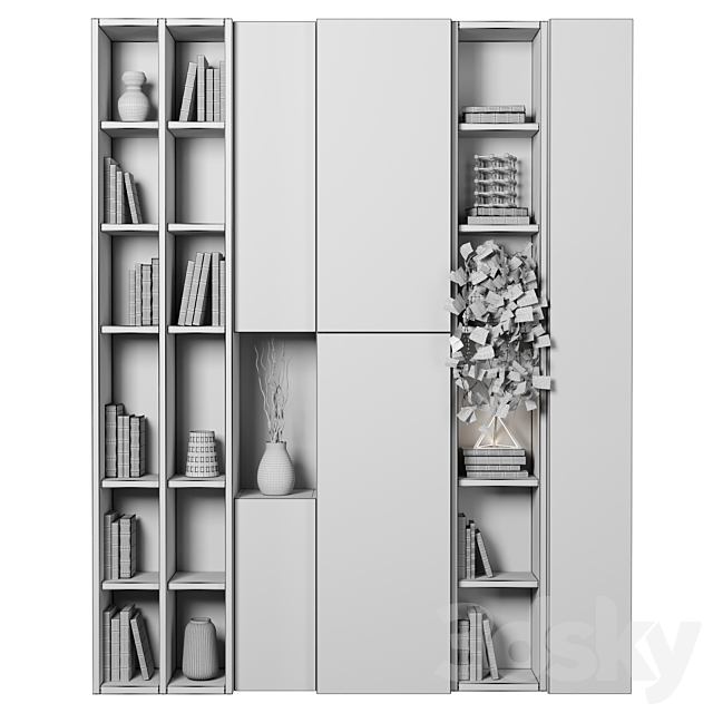 Rack and Bookcase 3ds Max - thumbnail 3