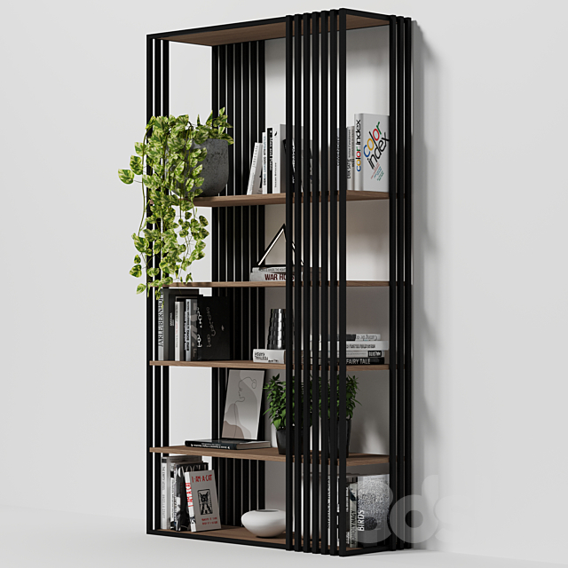 Rack and Bookcase 90 3DS Max Model - thumbnail 2