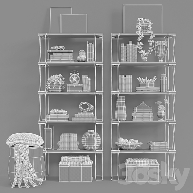 Rack Dublin Pottery Barn 3DSMax File - thumbnail 4