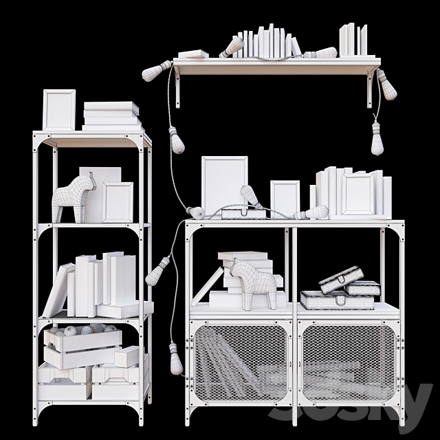 Rack FELLBO Ikea 3DS Max Model - thumbnail 3