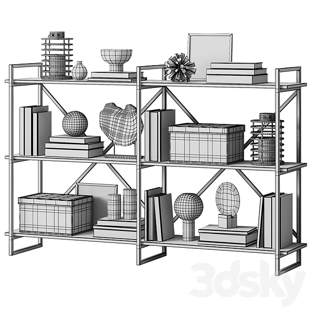 Rack Linz Grey 3DS Max Model - thumbnail 4