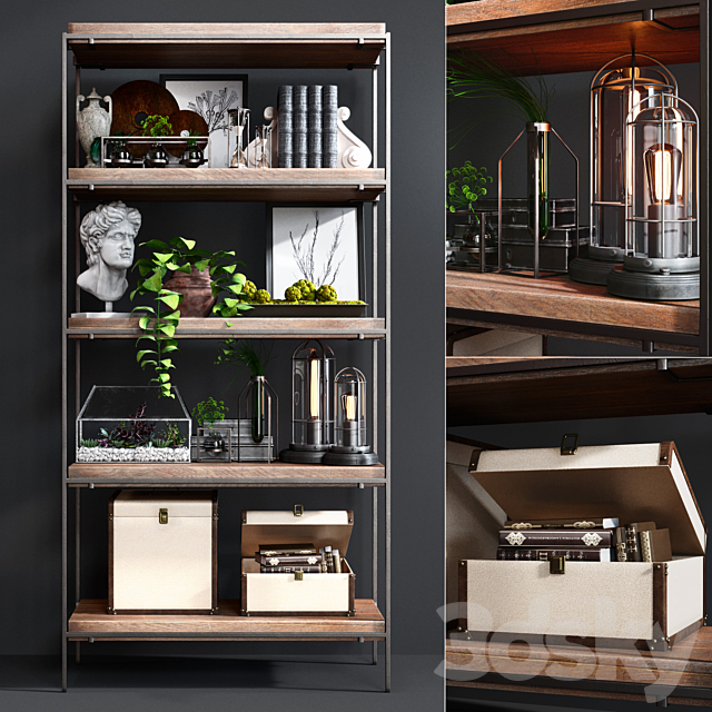 Rack Pottery Barn BARTON BOOKCASE 3DSMax File - thumbnail 1