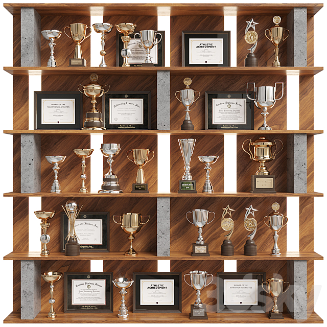 Rack with awards 3ds Max - thumbnail 1