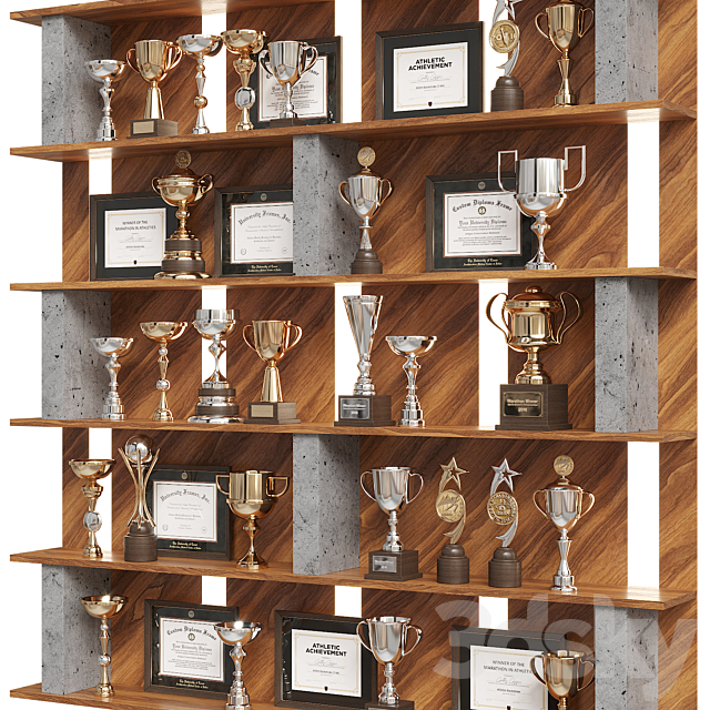 Rack with awards 3ds Max - thumbnail 3