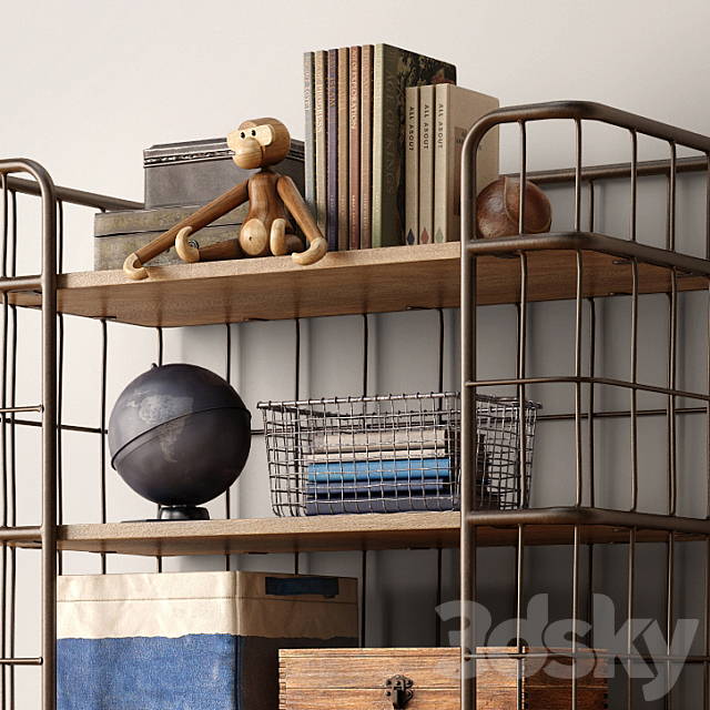 RH _ Industrial baker’s storage rack – large 3DS Max Model - thumbnail 3