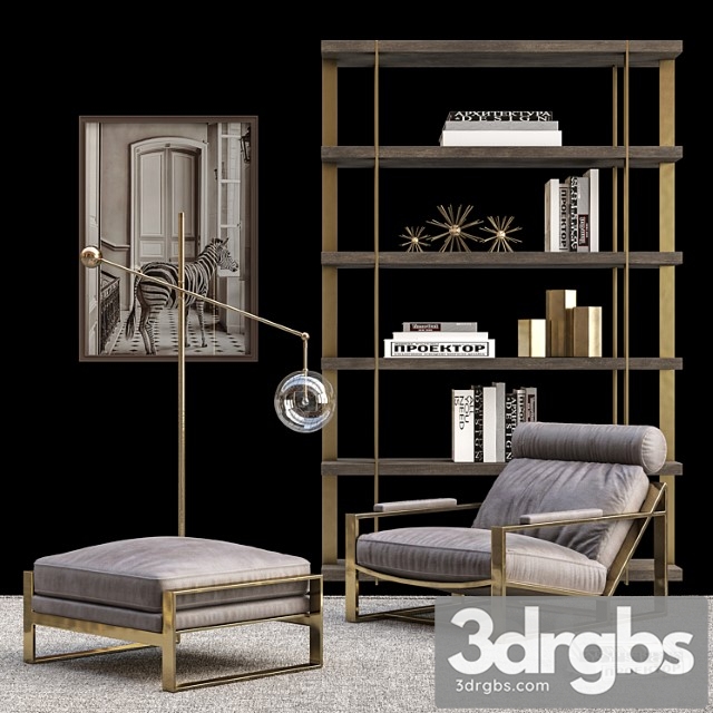 Rh Living room Set 2 3dsmax Download - thumbnail 1