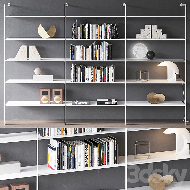 Rimadesio Wind Wall Bookcase 3DS Max - thumbnail 1