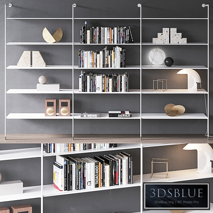 Rimadesio Wind Wall Bookcase 3DS Max - thumbnail 3