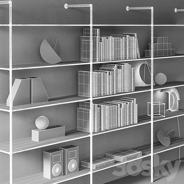 Rimadesio Wind Wall Bookcase 3DSMax File - thumbnail 3