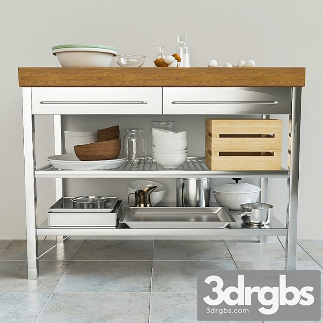 Rimforsa Worktop Ikea Kitchen 3dsmax Download - thumbnail 1