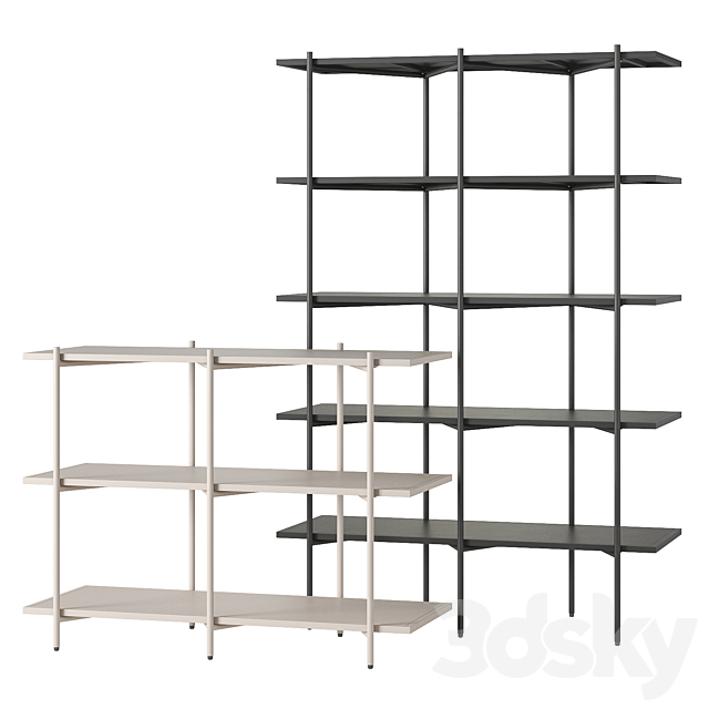 RJ living cross shelving 3ds Max - thumbnail 1