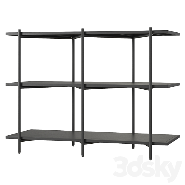 RJ living cross shelving 3ds Max - thumbnail 2