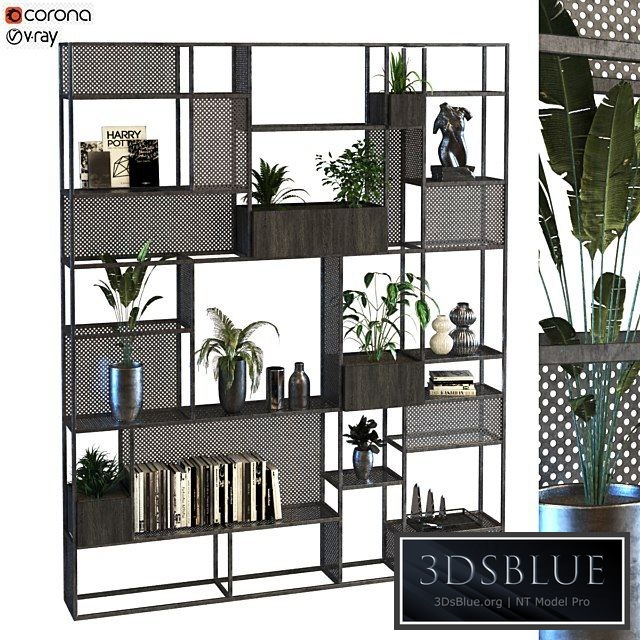 shelf furniture set 012 3DS Max - thumbnail 3