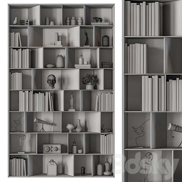 Shelves Decorative – Rack Set 14 3DS Max Model - thumbnail 6