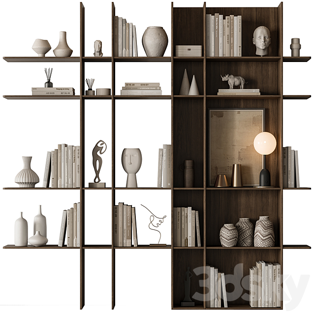 Shelves Decorative – Rack Set 19 3ds Max - thumbnail 1