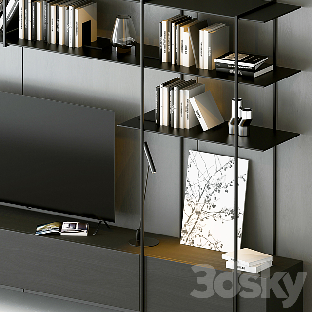 Shelves Decorative – Rack Set 4 3ds Max - thumbnail 2