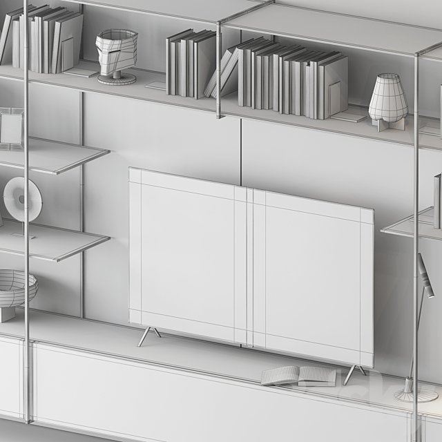 Shelves Decorative – Rack Set 4 3ds Max - thumbnail 3