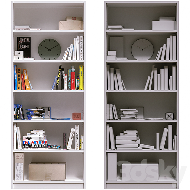 Shelving _ bookcase IKEA 3DS Max Model - thumbnail 2